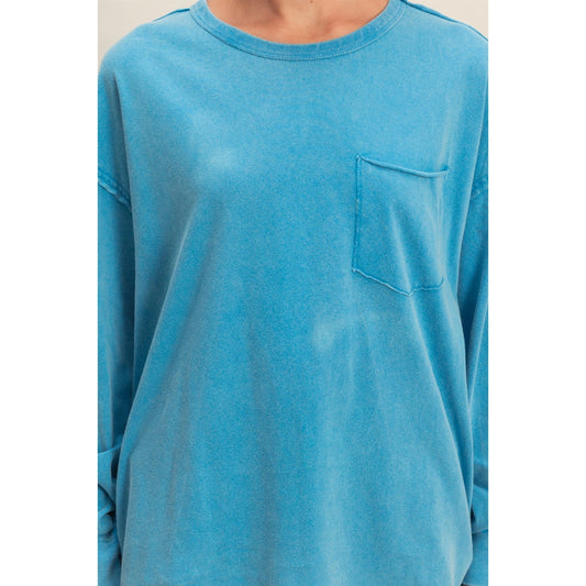 Basic B Blue long sleeve t-shirt
