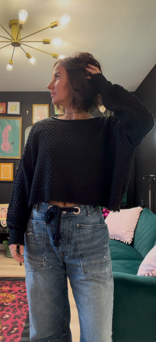 Black big tex sweater